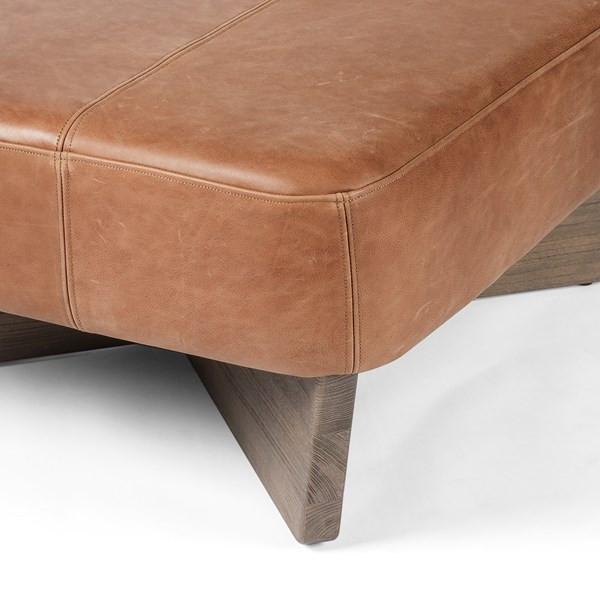 Flurin Large Ottoman Palermo Cognac   Modern   Footstools And Ottomans   by Virgil Stanis Design  Houzz