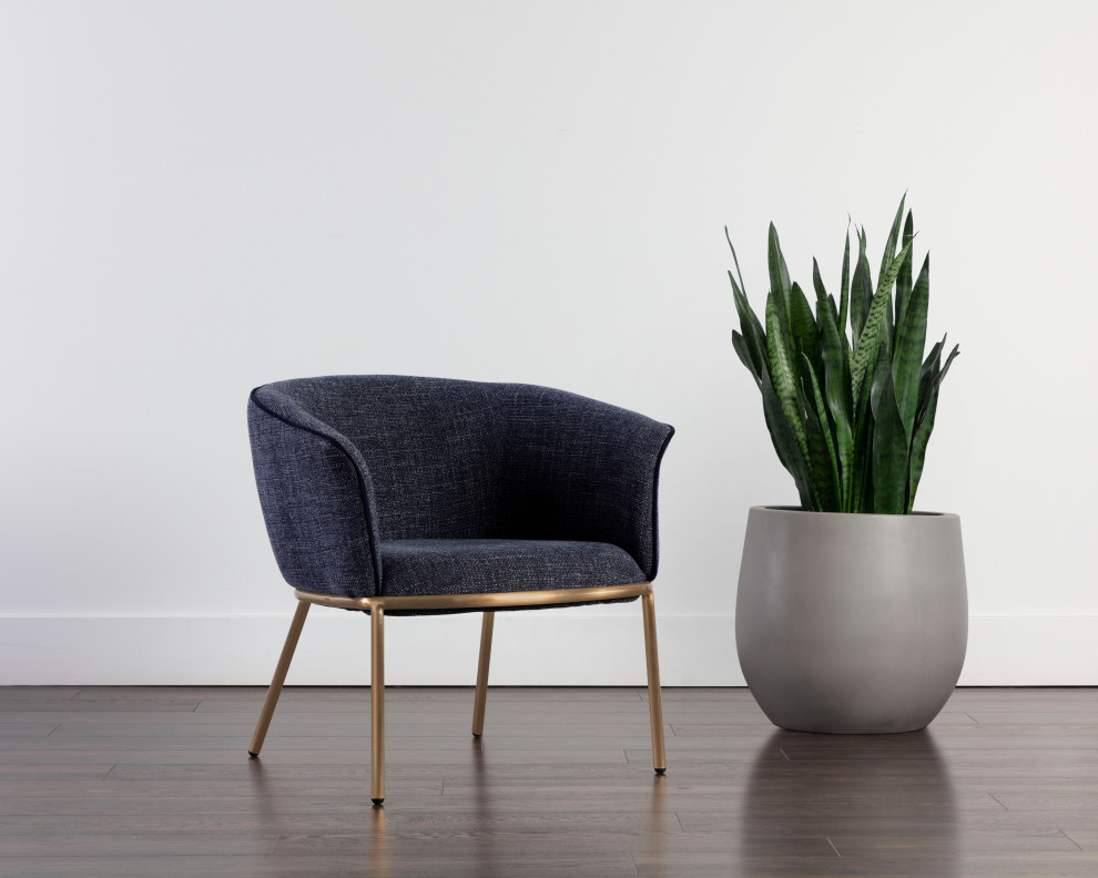 Nadine Lounge Chair Chacha Navy   Contemporary   Armchairs And Accent Chairs   by Sunpan Modern Home  Houzz