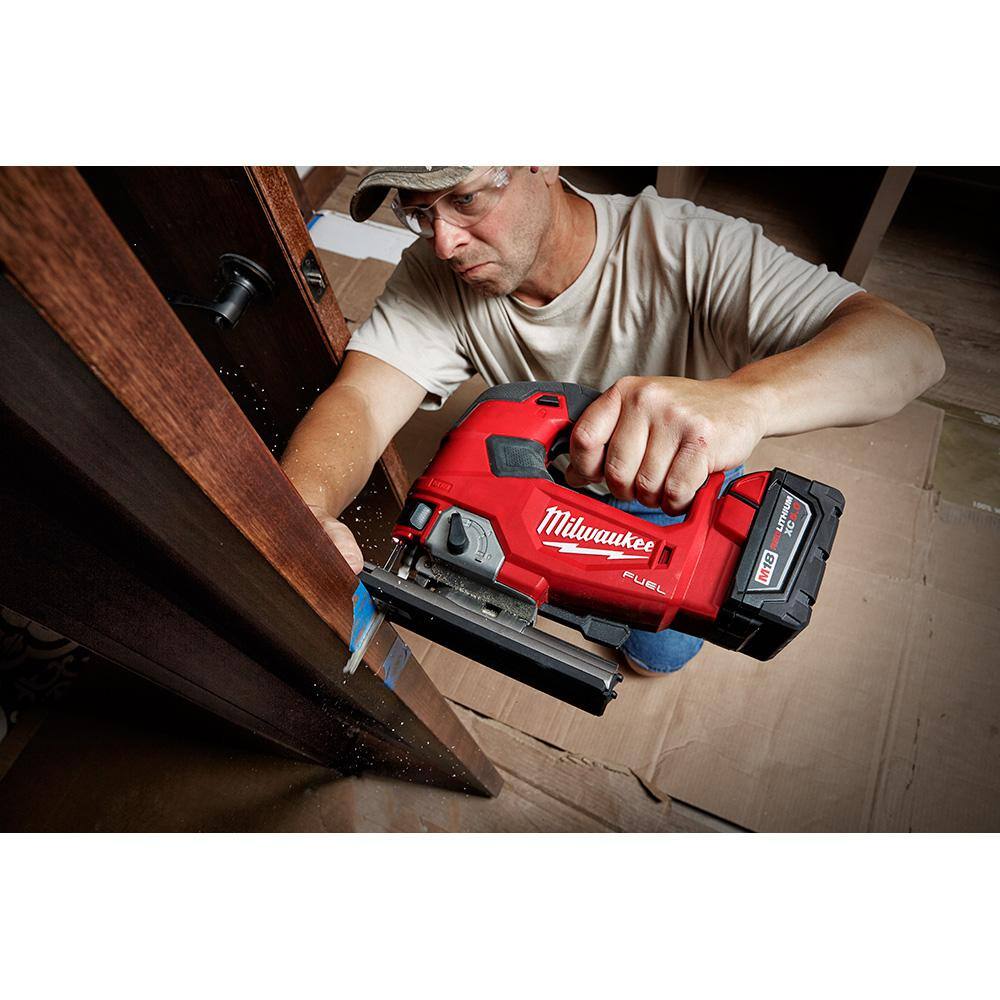 MW M18 FUEL 18V Lithium-Ion Brushless Cordless Jig Saw and 7-14 in. Circular Saw with (2) 6.0Ah Batteries 2737-20-2631-20-48-11-1862