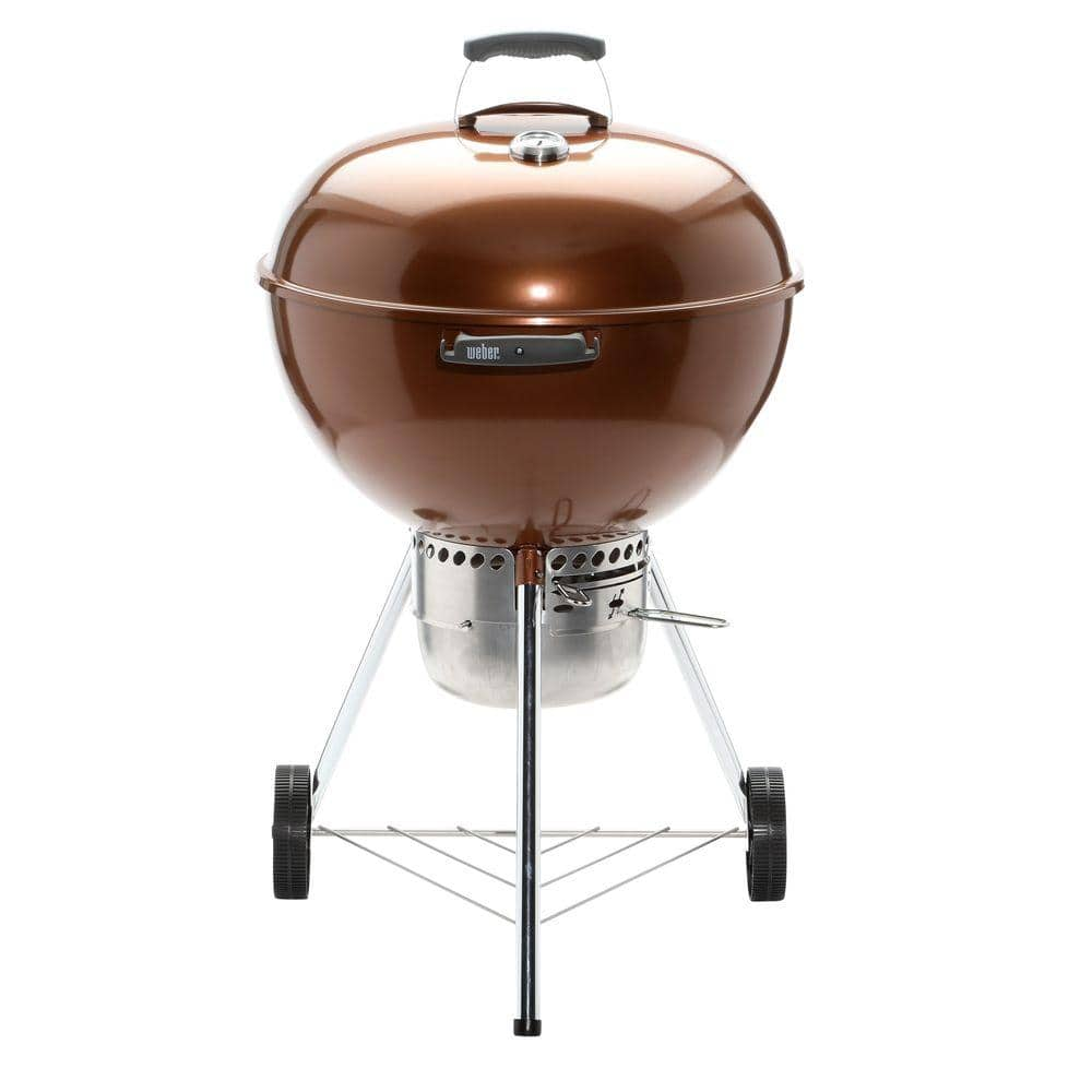 Weber 22 in. Original Kettle Premium Charcoal Grill in Copper with Built-In Thermometer 14402001