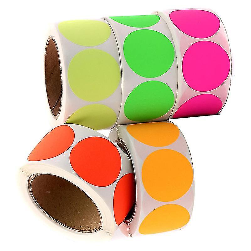 1'' Round Color Coding Circle Dot Labels， 500 Count Each，different Colors Are Available