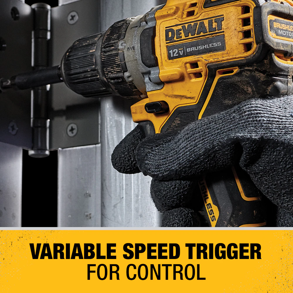 DEWALT DCD701F2 XTREME 12-volt Max 3/8-in Brushless Cordless Drill (2 Li-ion Batteries Included and Charger Included)