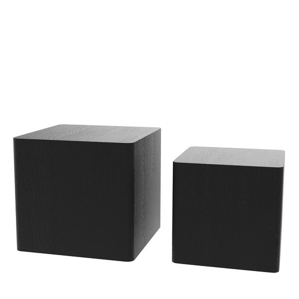 End Table Square Shape Nesting For Multi Spaces， Set of 2