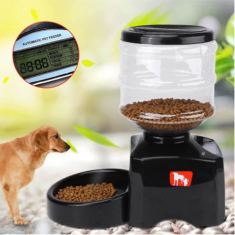 5.5L Digital Lcd Timer Automatic Pet Feeder Dog Cat Food Bowl