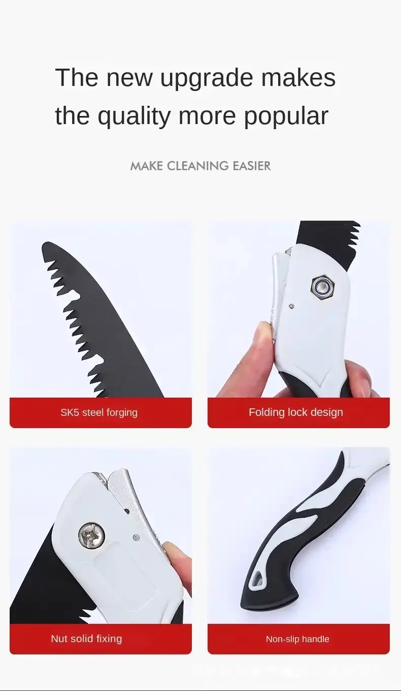 Hot selling good quality cheap Manual Hand Woodworking Folding Saw Sharp Camping Garden Tree Chopper for wood cutting trimming