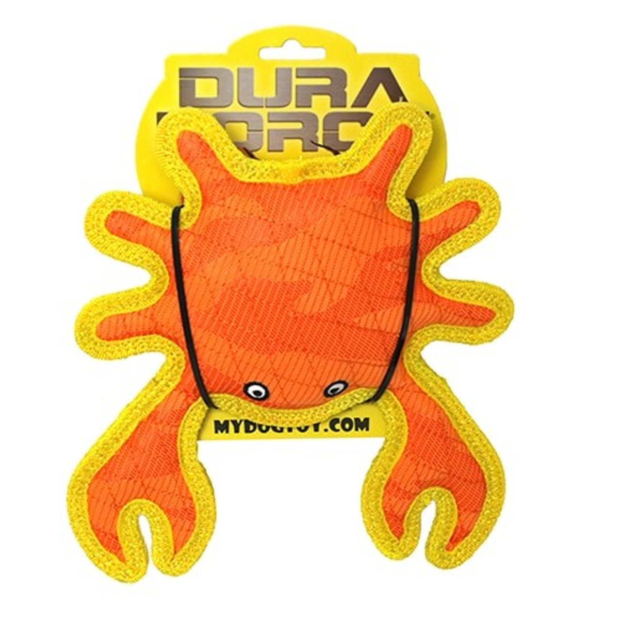 DuraForce Crab Dog Toy， Orange/Yellow