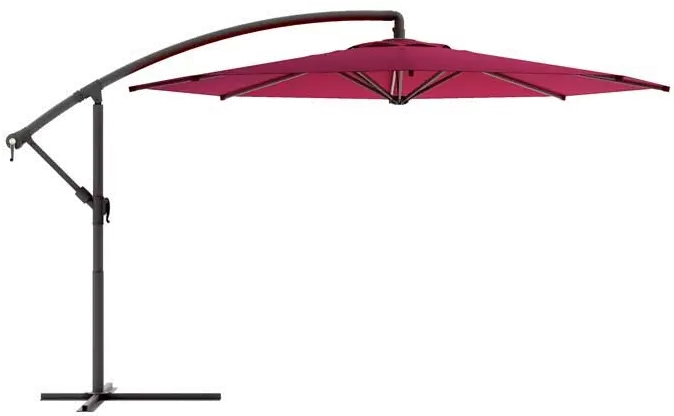 Wine Red Offset Patio Umbrella