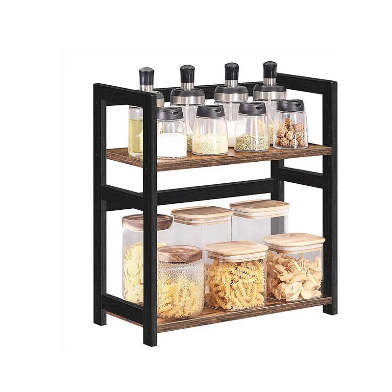 Spice Rack， 2-Tier Counter Shelf， Desktop Storage Organizer， for Countertop