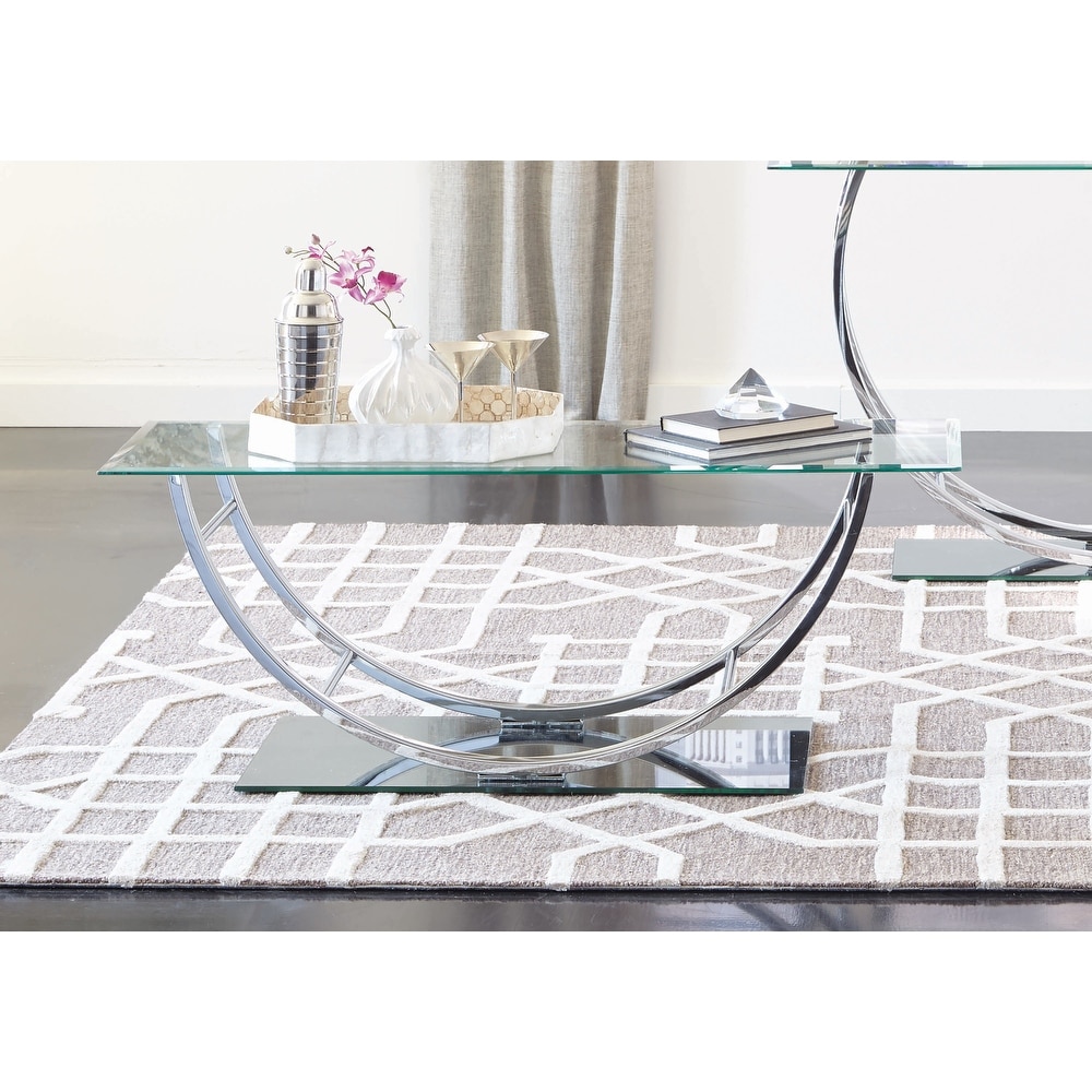 Coaster Furniture Danville Chrome U shaped Coffee Table