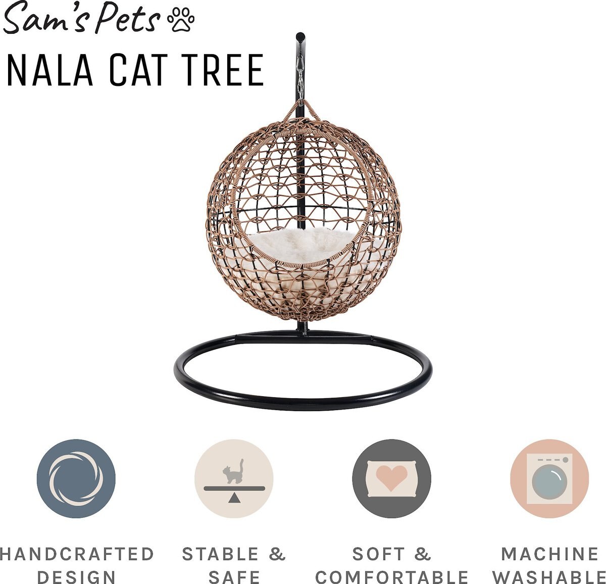 Sam's Pets Nala Hanging Egg Cat Condo