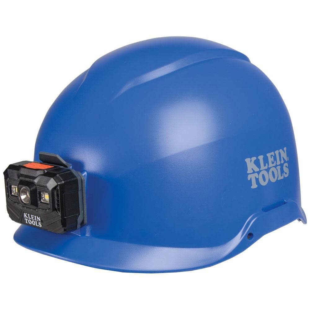 Klein Tools Safety Helmet Non-Vented-Class E with Rechargeable Headlamp Blue 60148 from Klein Tools