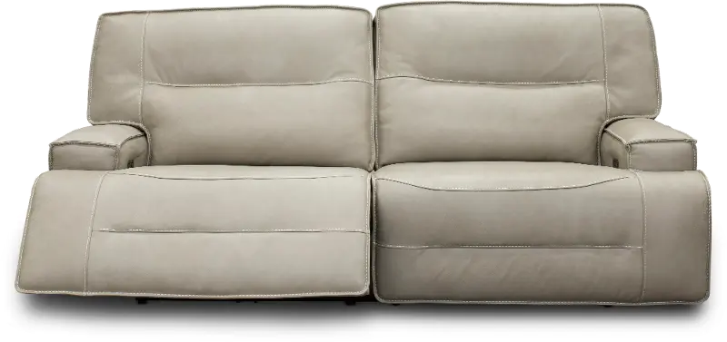 Rockies Beige Power Reclining Sofa with Adjustable Lumbar