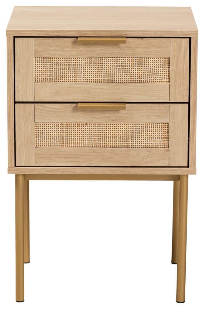 ie Light Brown 2 Drawer End Table   Tropical   Side Tables And End Tables   by Baxton Studio  Houzz