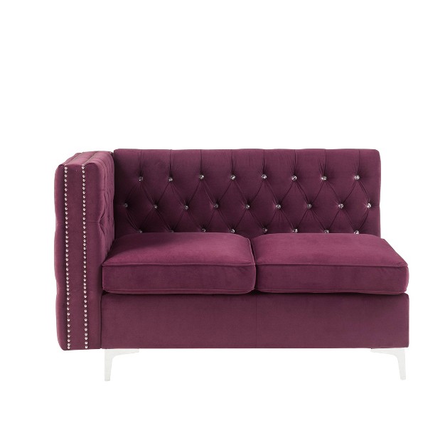 Jaszira Sofa Burgundy Velvet Acme Furniture