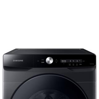  5 cu. ft. Smart High-Efficiency Front Load Washer with Smart Dial and Super Speed in Brushed Black WF50A8600AV