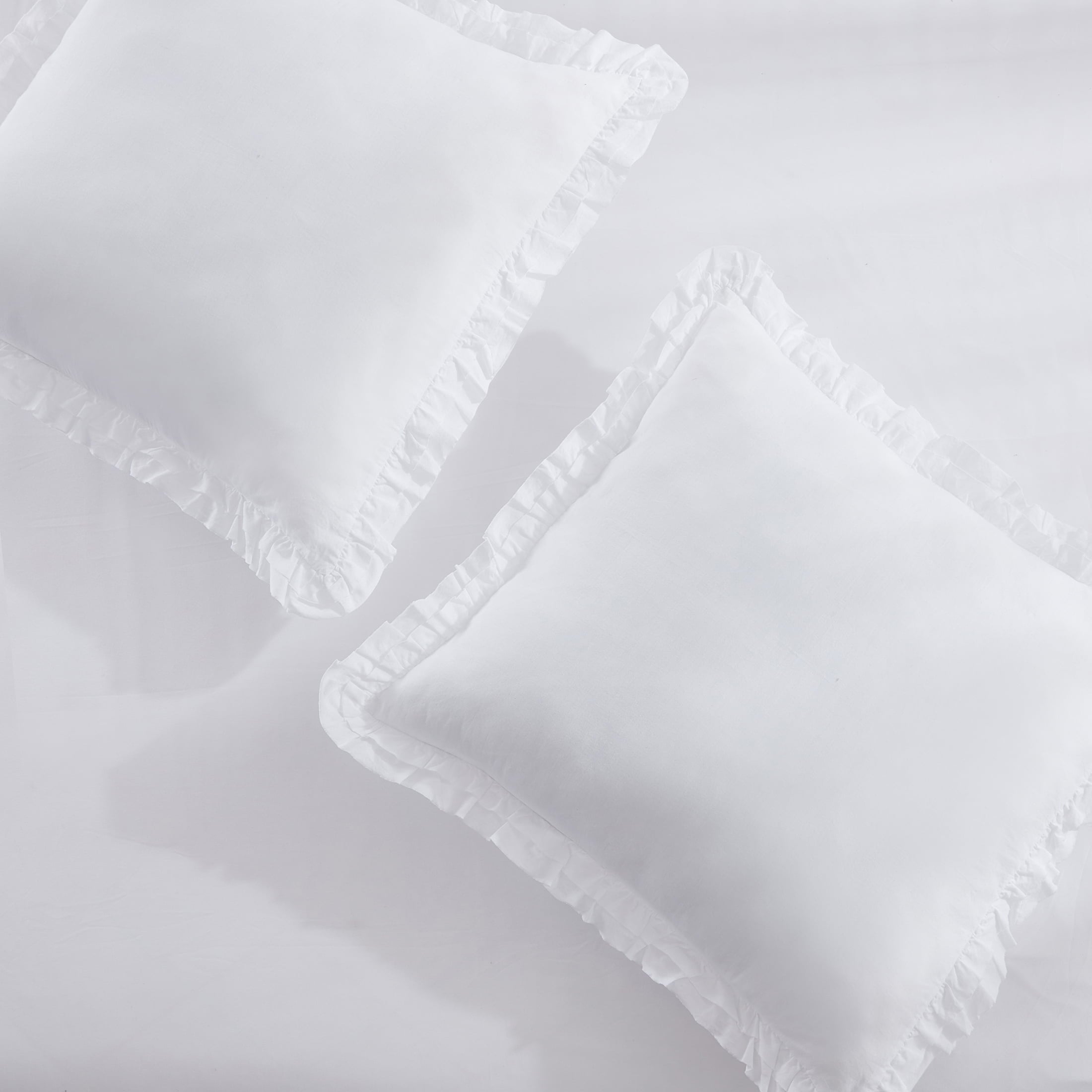 My Texas House Charlotte White Solid Cotton Euro Shams， Euro (2 Count)