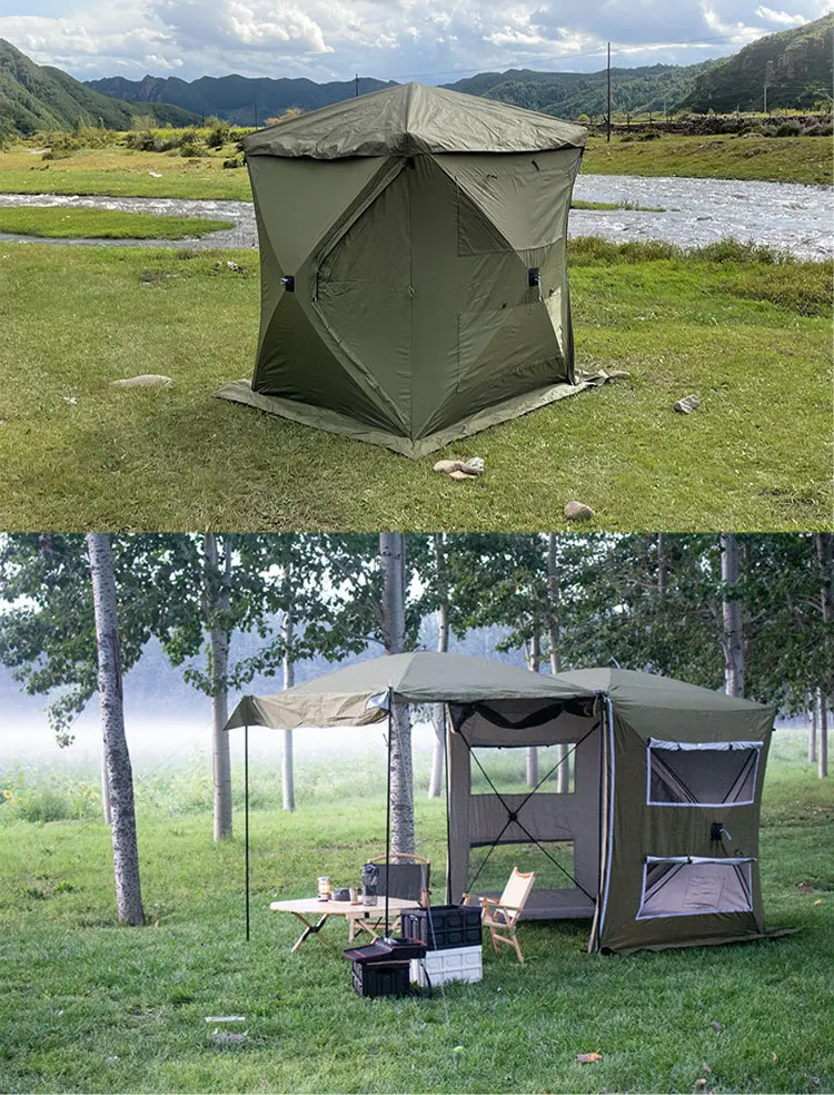 Portable Waterproof Car Rear Tent Bicycle Extension Tent Outdoor Camping Shelter SUV Large Space Trailer Roof Top Tent