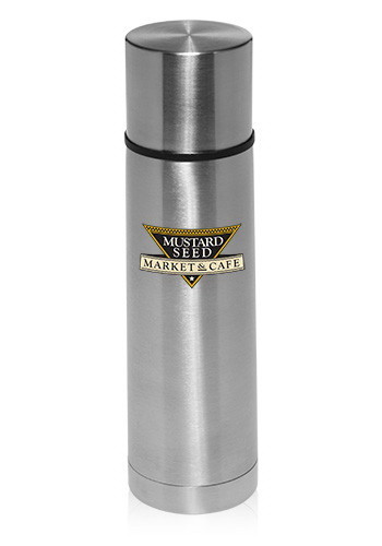 Blank 18 oz. Cylindrical Stainless Steel Vacuum Fl...