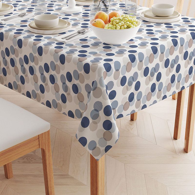 Square Tablecloth， 100% Polyester， 70x70， Abstract Monotone Dots