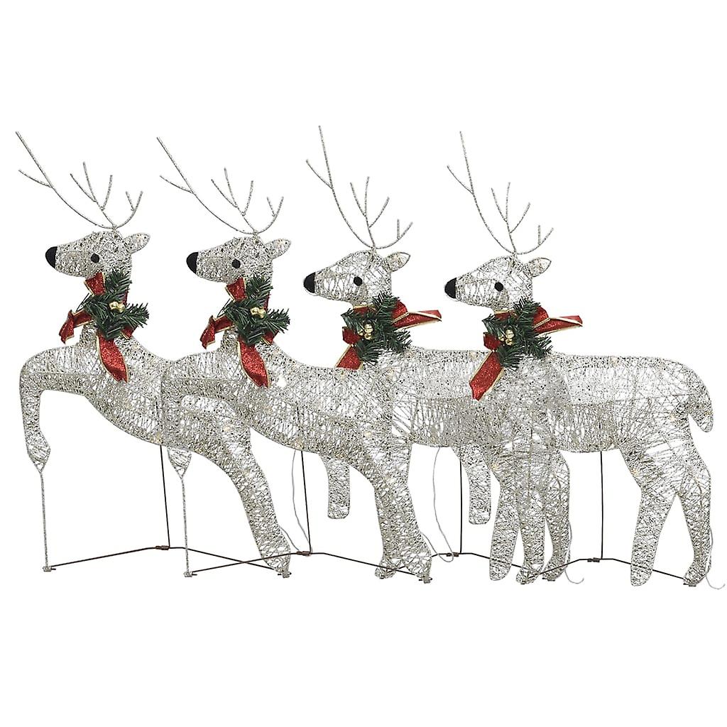 Vidaxl Christmas Reindeers 4 Pcs Gold 80 Leds