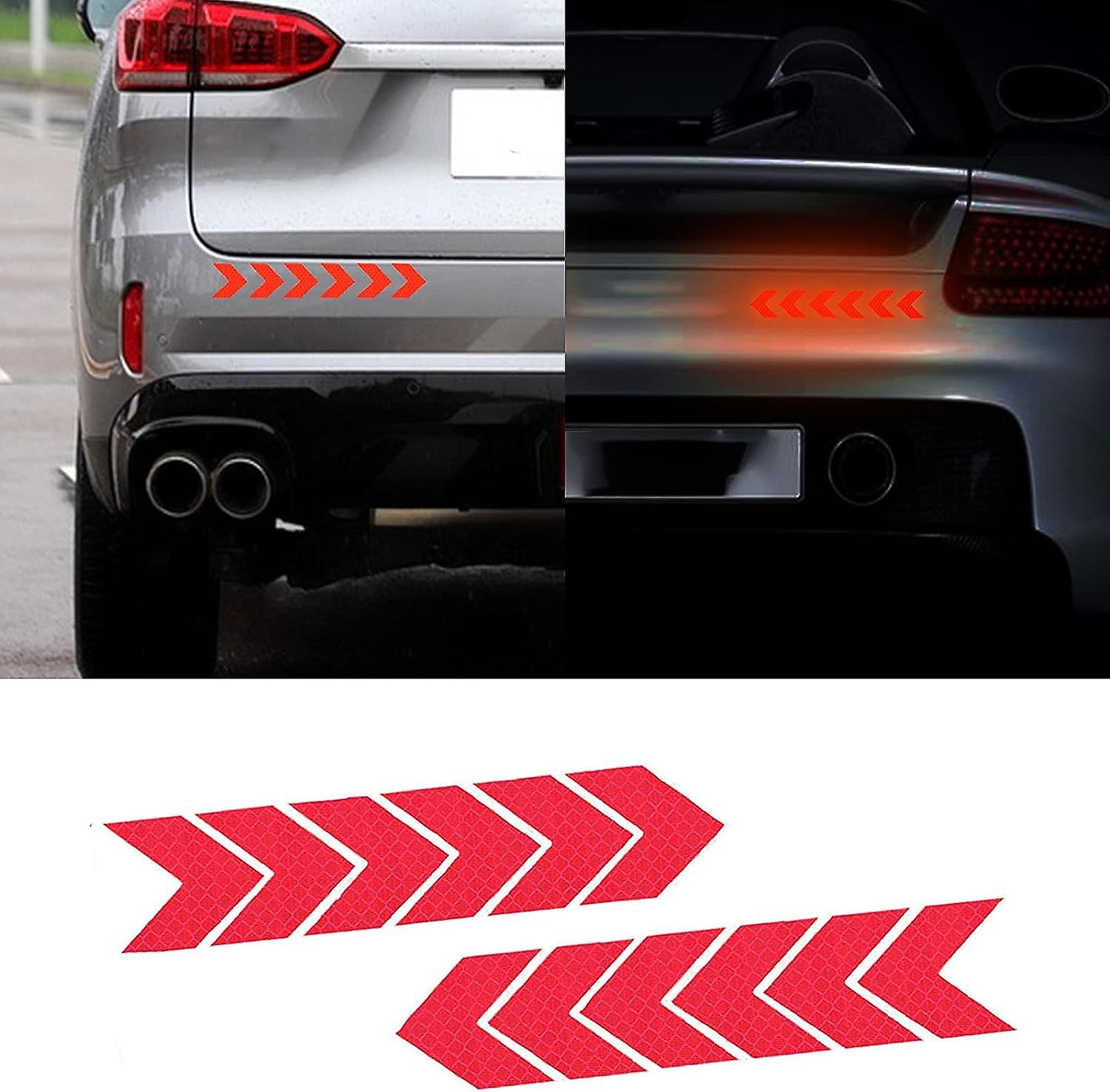 Universal Car Reflective Sticker Super Reflective Bumper Body Side Stickers Arrow Anti-collision Strips Warning Reflective Stickers， Motorcycles， Bike