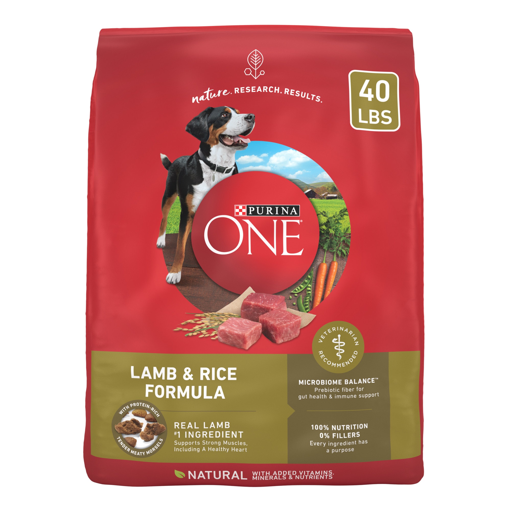 Purina ONE Lamb  Rice Formula Dry Dog Food， 40 lbs.