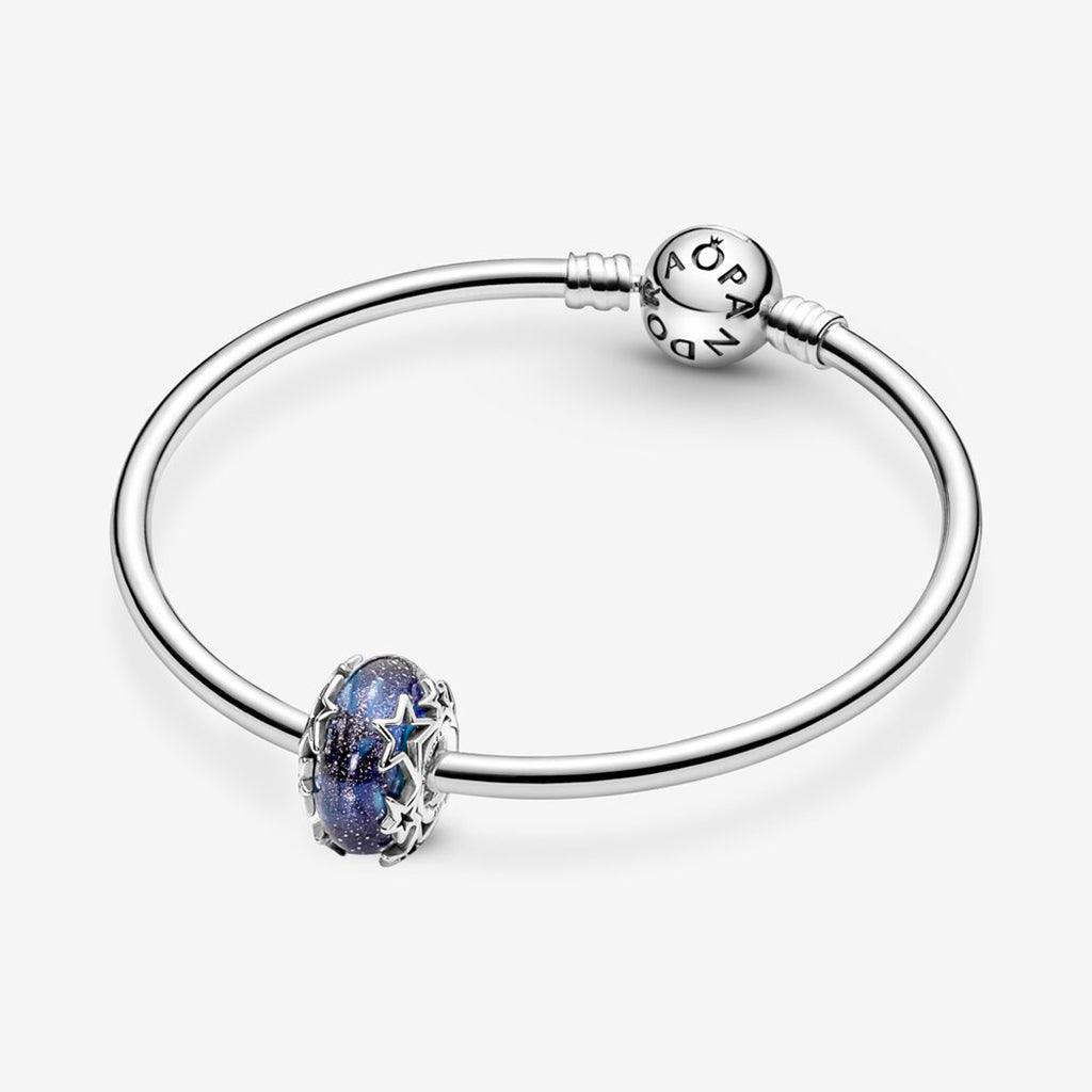 PANDORA  Galaxy Blue & Star Murano Charm