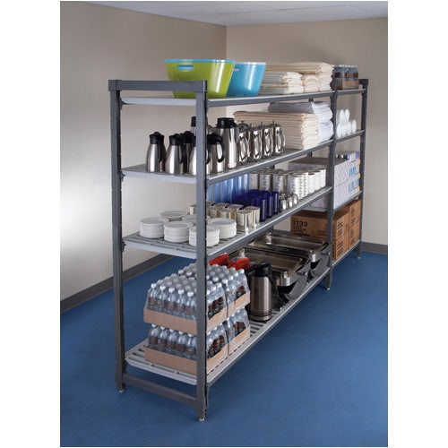 Cambro ESU246072V4 Elements 4 Shelf Stationary Shelving Kit， 60