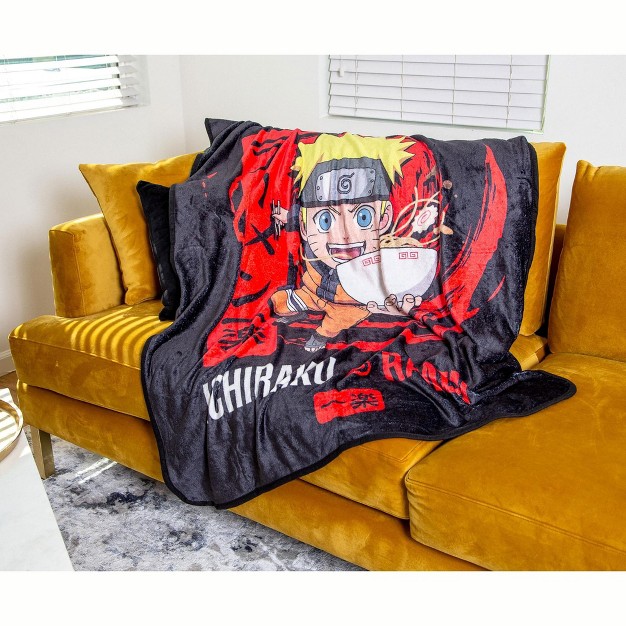 Just Funky Naruto Shippuden Ichiraku Ramen Fleece Throw Blanket 45 X 60 Inches