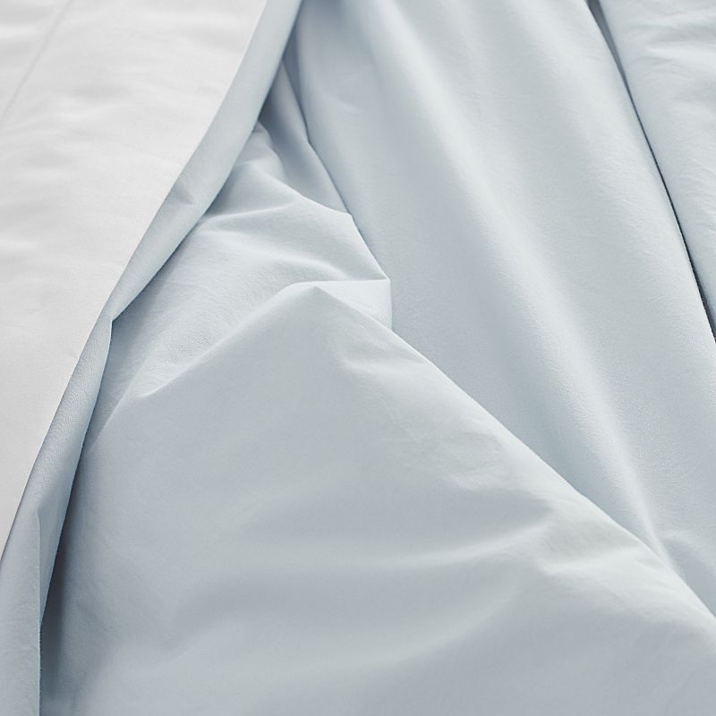 Simply Subtle Garment Wash Cotton Percale Duvet Cover Set with Shams