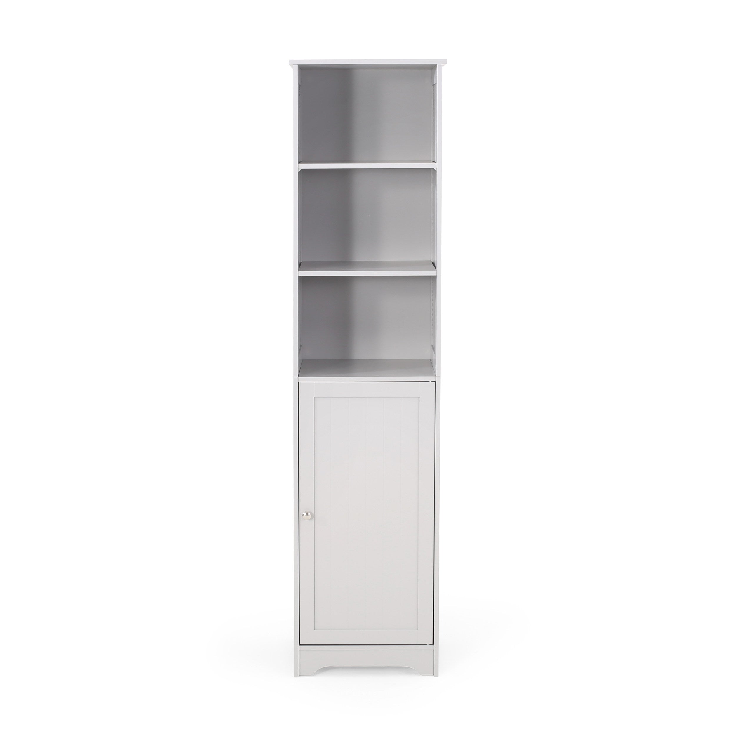 GDF Studio Schemkel Modern Free Standing Bathroom Storage Cabinet, Light Gray