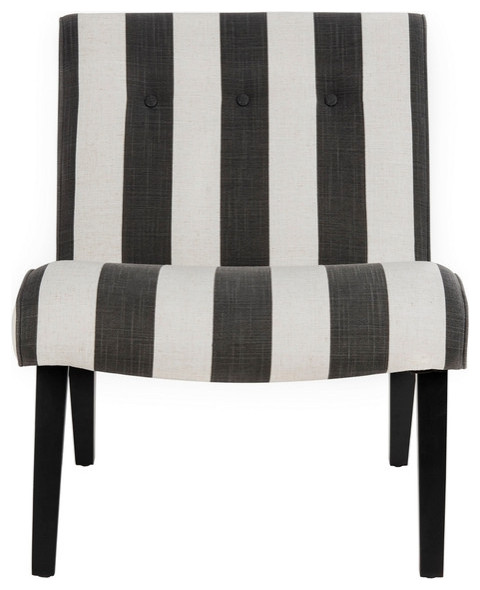 Dale Chair With Buttons Black/White   Transitional   Armchairs And Accent Chairs   by V.S.D Furniture  Houzz