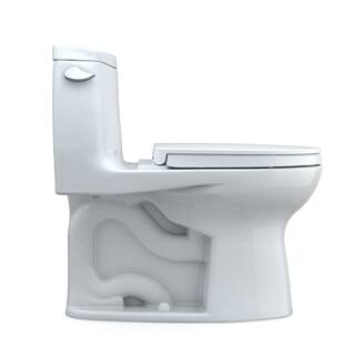 TOTO UltraMax II 1-Piece 1.28 GPF Single Flush Elongated ADA Comfort Height Toilet in Cotton White Seat Included MS604124CEFG#01