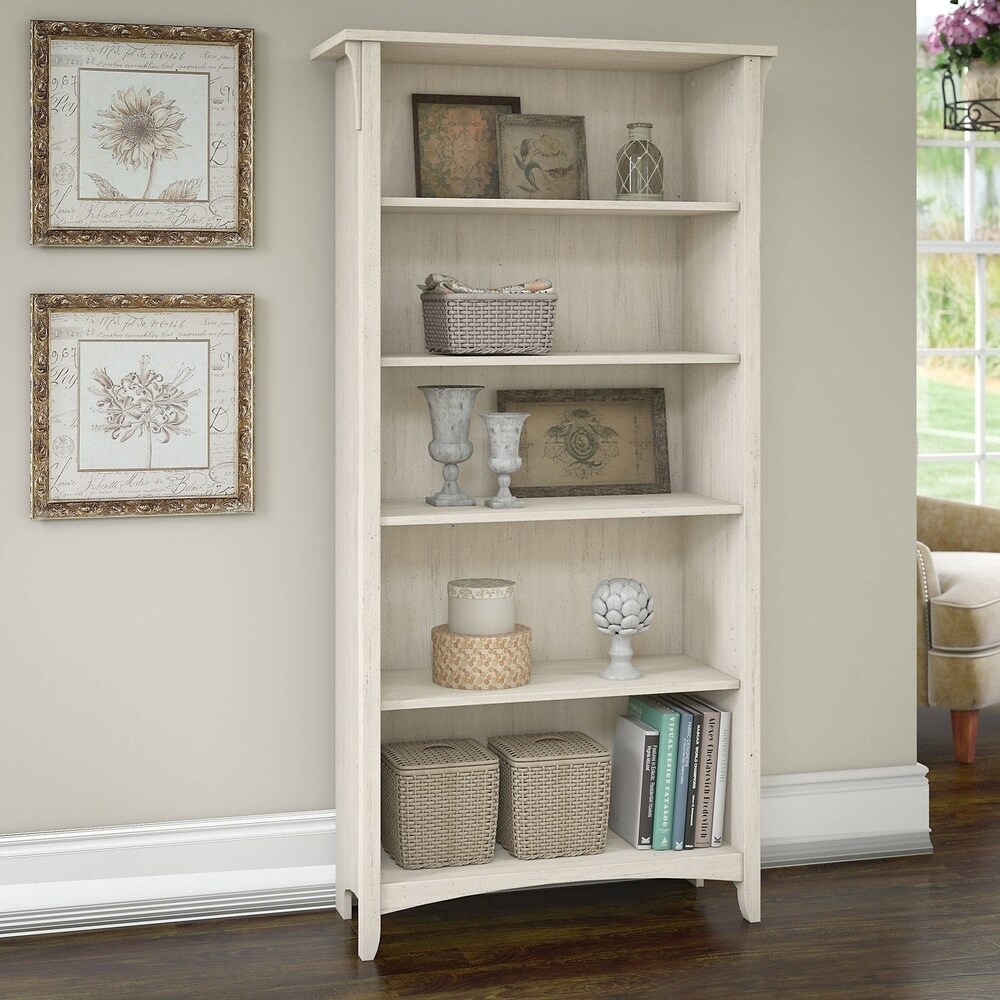 Antique White 5 shelf Bookcase   31.73\