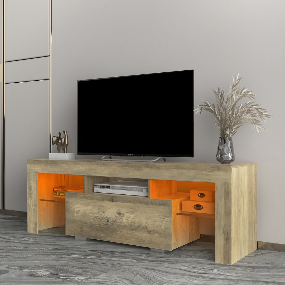 Wood TV Stand for Up to 55\