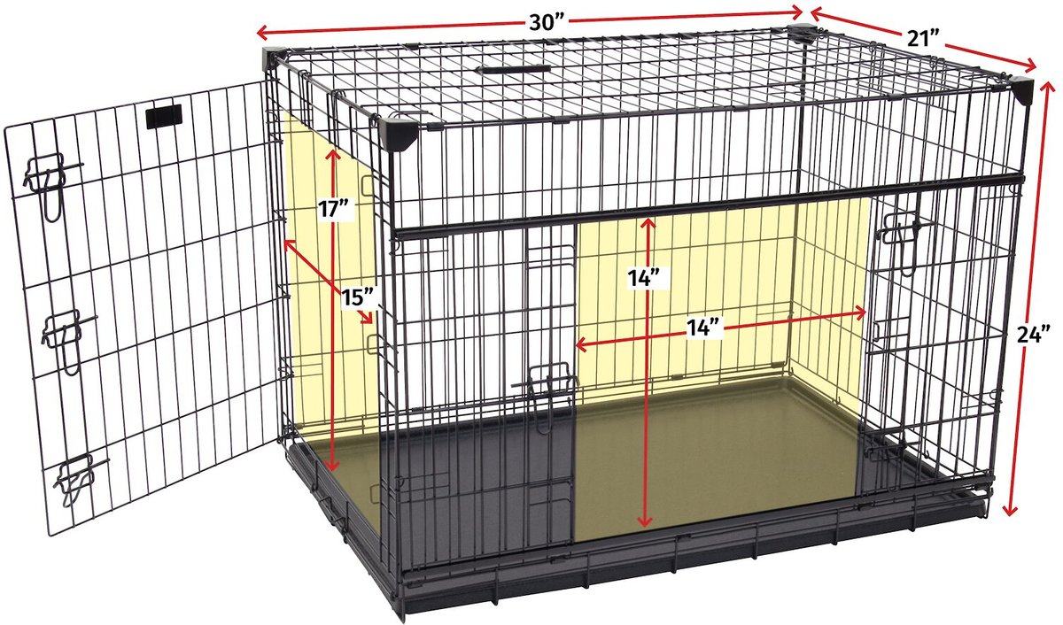 Lucky Dog Sliding Double Door Wire Dog Crate