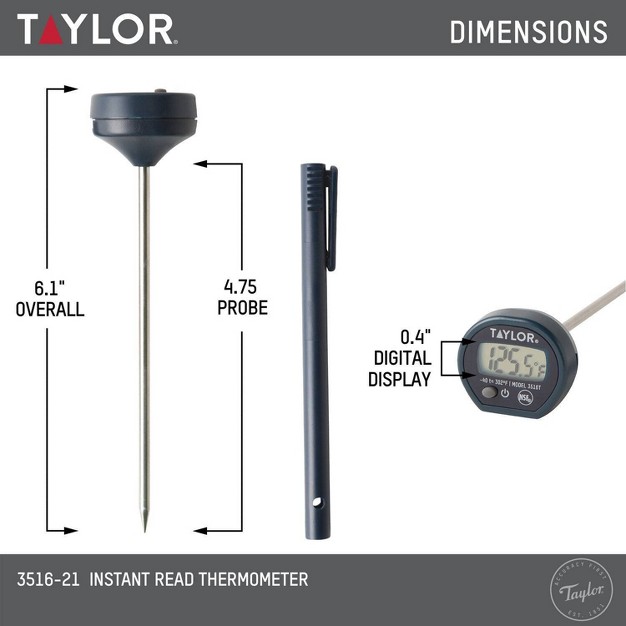 Taylor Digital Instant read Pocket Kitchen Meat Cooking Thermometer