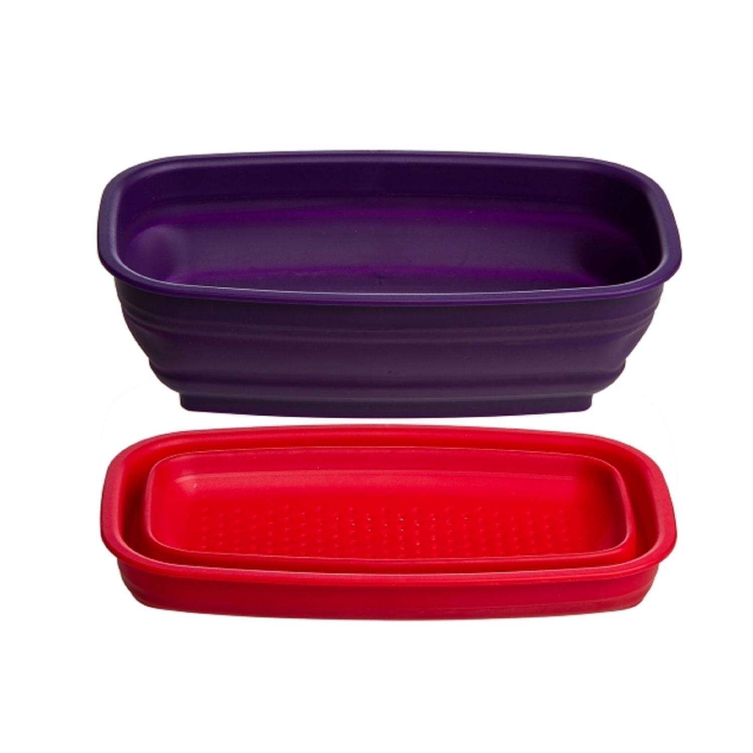 Progressive Prepworks Red or Purple Plastic Collapsible Berry Colander 3 cups