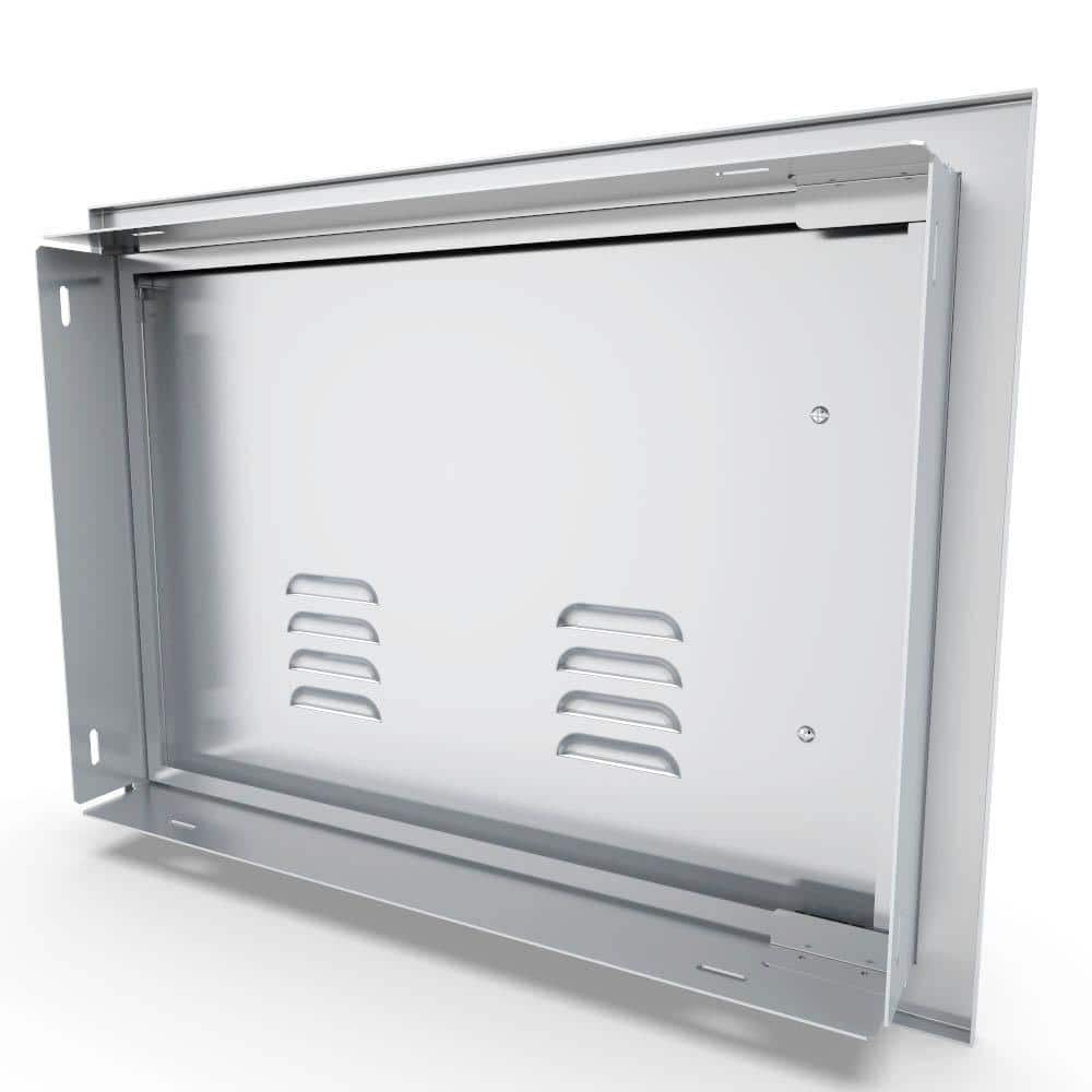 Sunstone Signature Series 23 in. x 17 in. 304 Stainless Steel Right Swing Horizontal Vented Door BA-VDHR1420