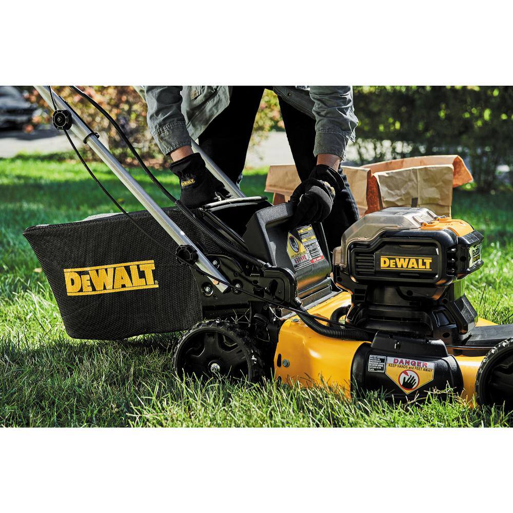 DW 20V MAX 21.5 in. Battery Powered Walk Behind Self Propelled Lawn Mower with (2) 10Ah Batteries  Charger DCMWSP244U2