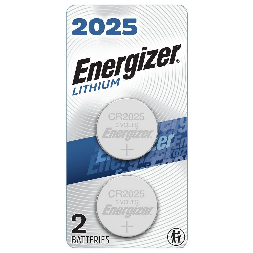 Energizer 2025 Batteries (2 Pack) 3V Lithium Coin Batteries 2025BP-2N