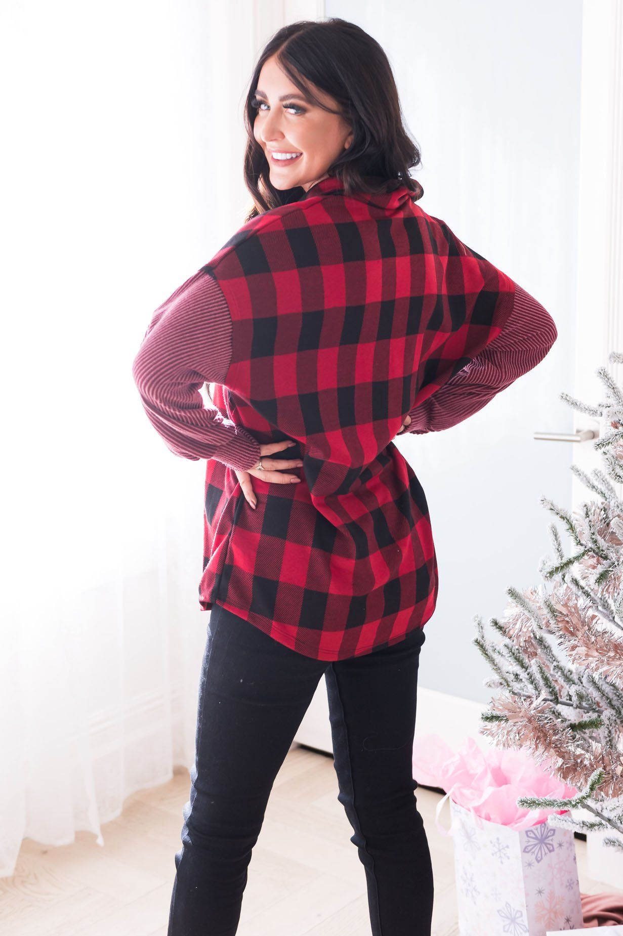 Prettiest Plaid Modest Blouse