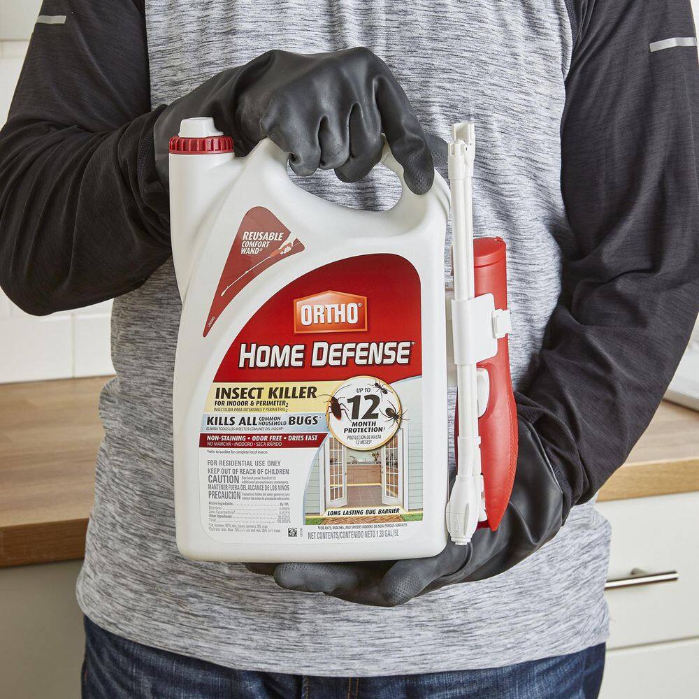 Ortho Home Defense 1.33 Gal. Perimeter and Indoor Insect Killer with Wand and 1.33 Gal. Refill Bundle VB00029