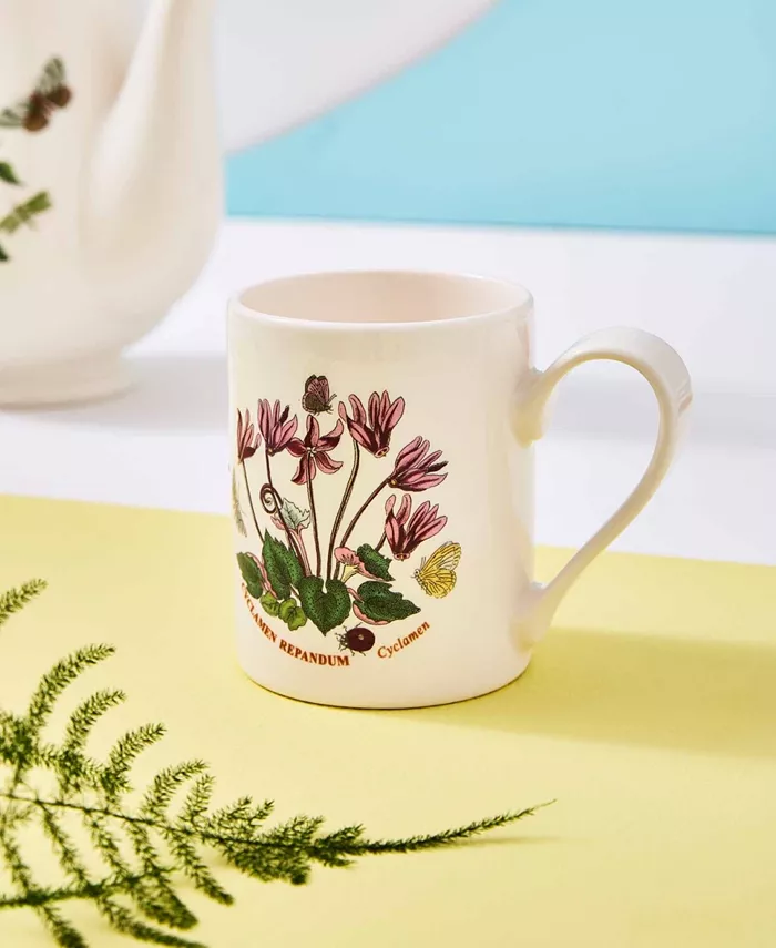 Portmeirion Botanic Garden Assorted Motifs Tankard-Coffee Mugs Set of 6