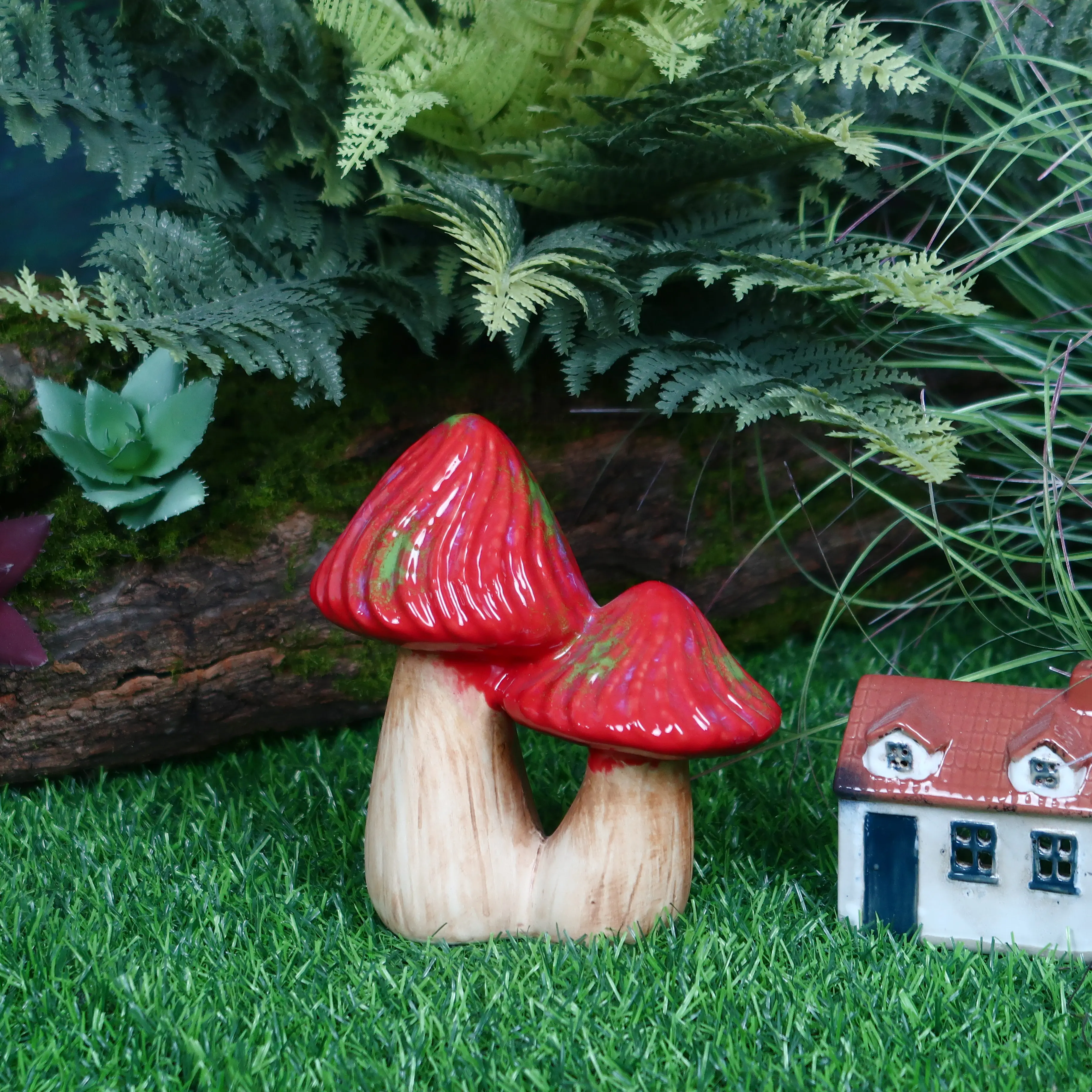 Hot Selling Cheap Custom Ceramic Mushroom Crafts Gardening Supplies Small Decorations Mushroom Handicraft Lawn Decoration