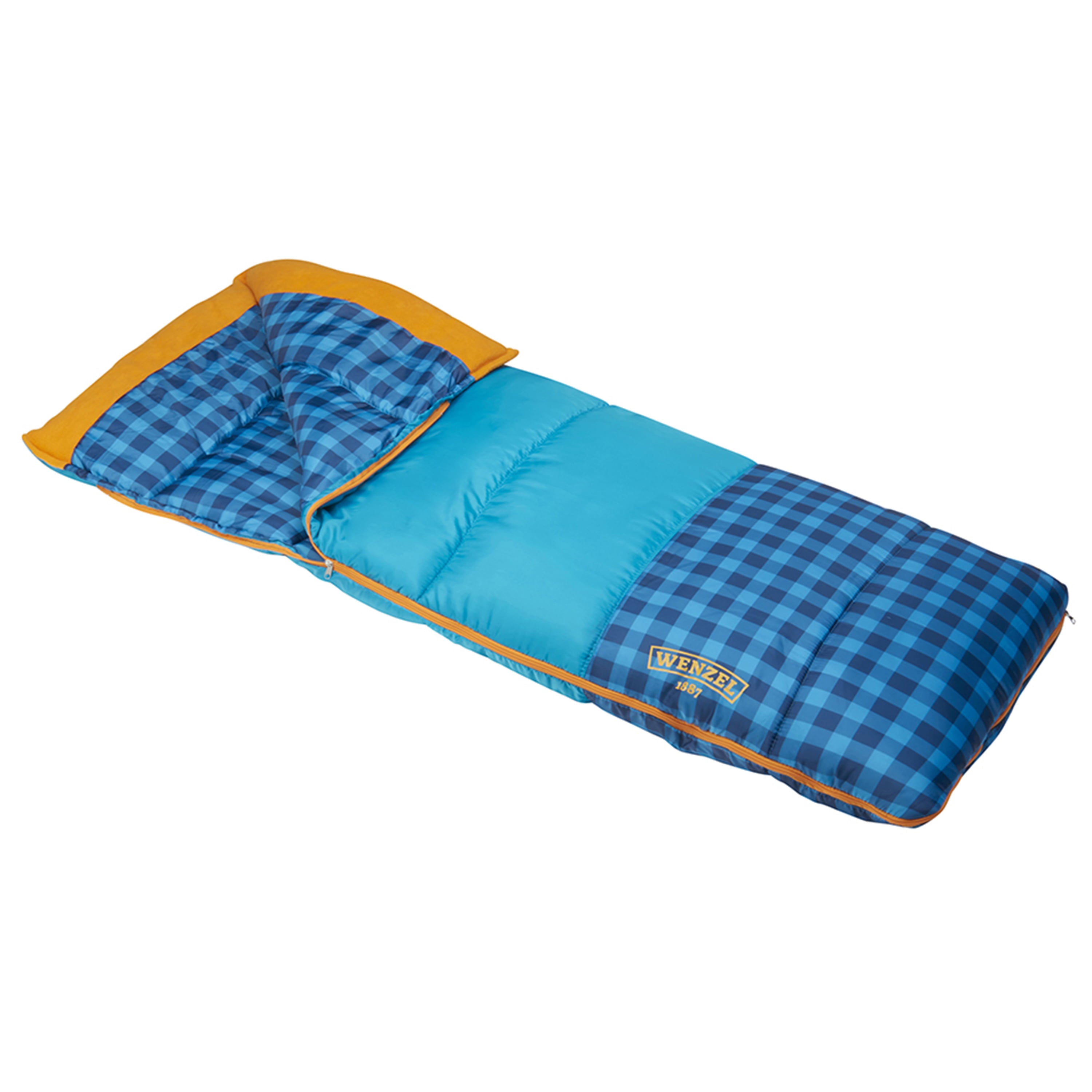 Wenzel Sapling 40F-50F Degree Youth Sleeping Bag, Blue