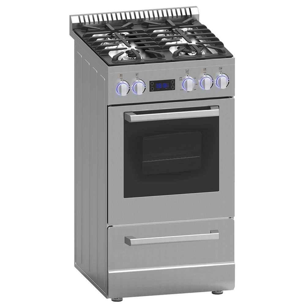 Avanti Elite Series 20 in. 2.1 cu. ft. Gas Range in Stainless Steel DGR20P3S