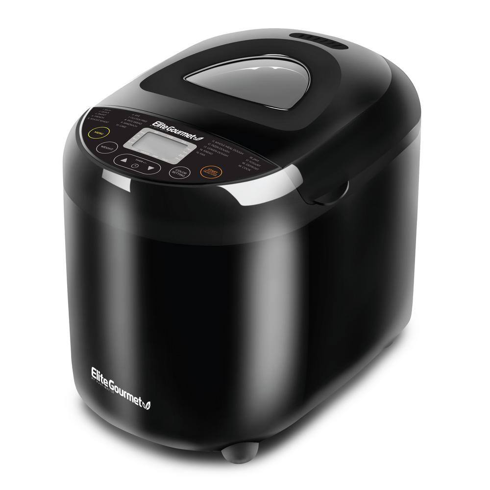 Elite Gourmet Gourmet 2lb Programmable Black Bread Maker EBM8103B