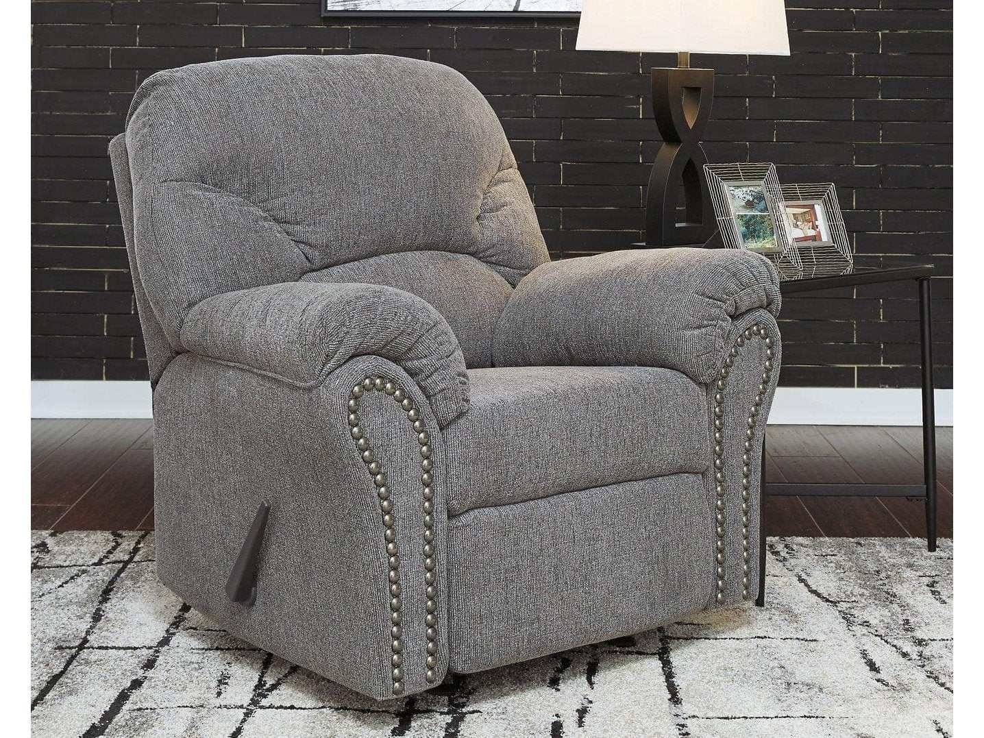 (Online Special Price) Allmaxx Pewter Rocker Recliner