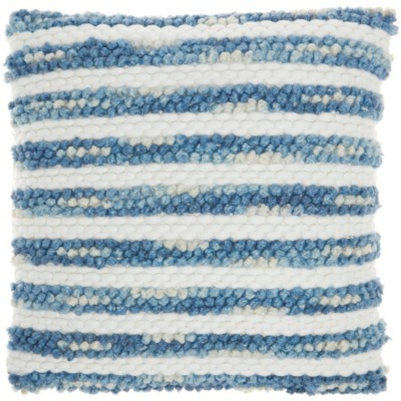 20x20 Oversize Life Styles Ombre Woven Striped Square Throw Pillow Navy - Mina Victory